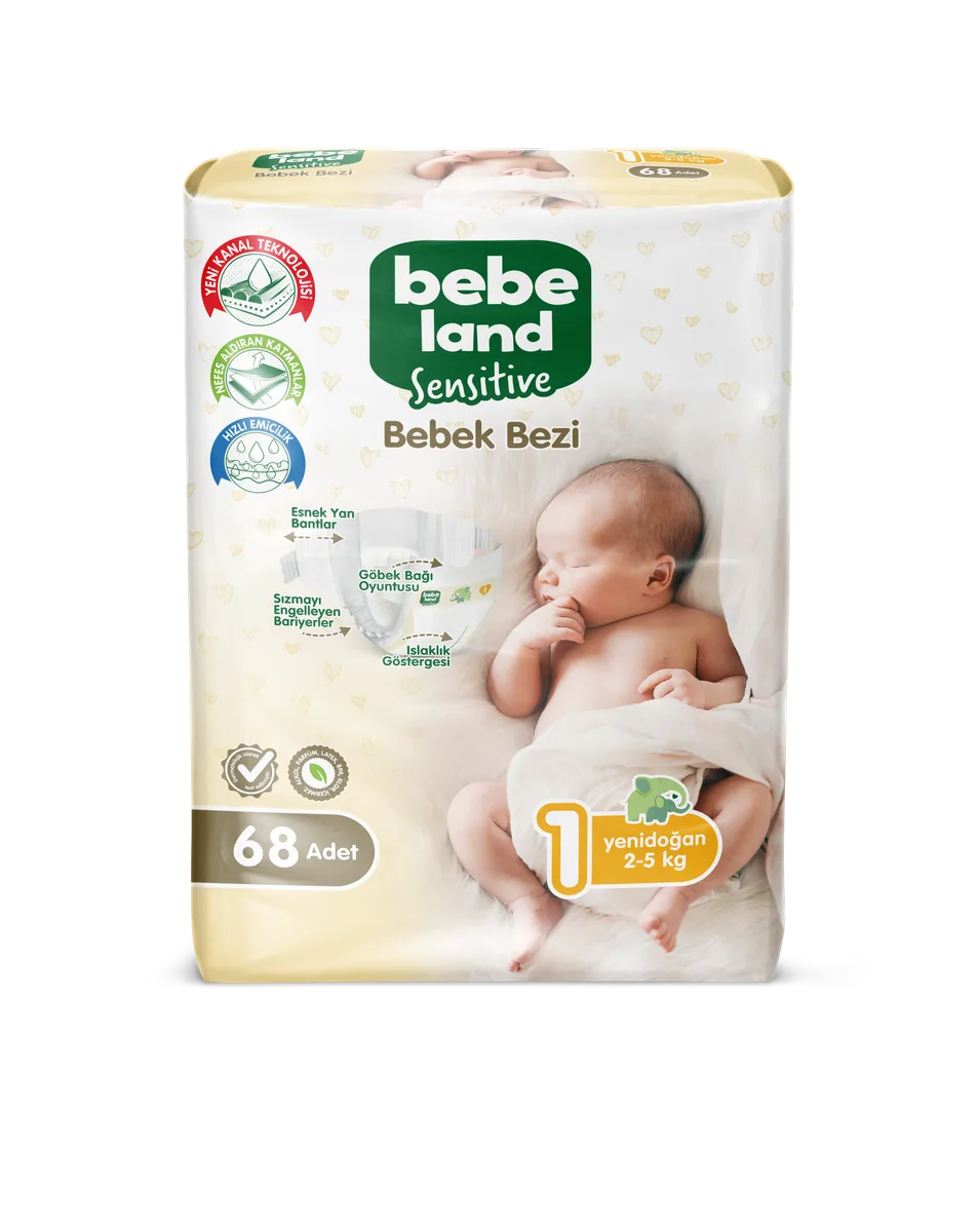 Bebeland Kanallı Yenidoğan Bebek Bezi 68 Adet