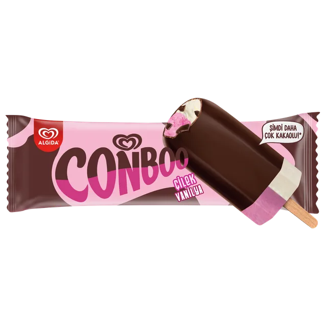Algida Conboo Çilekli-Vanilyalı Dondurma  60 ml