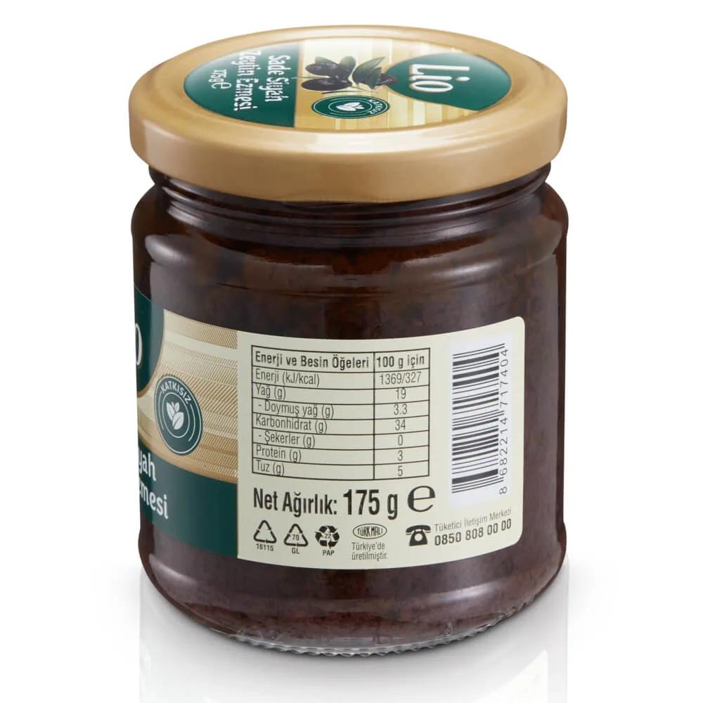 Lio Sade Siyah Zeytin Ezmesi 175 g