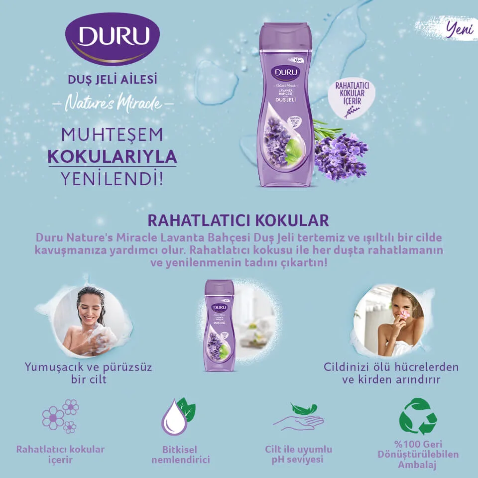 Duru Duş Jeli Lavanta Bahçesi 450 ml