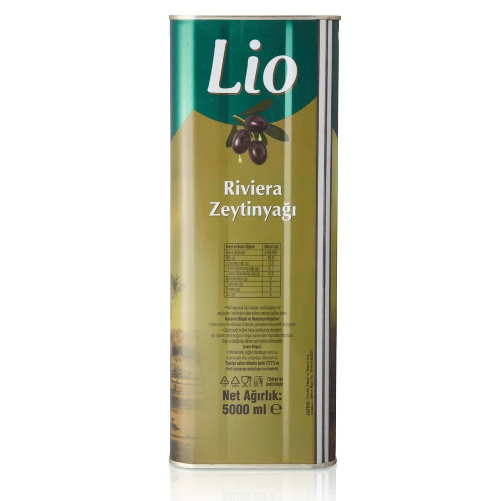 Lio Riviera Zeytinyağı Teneke 5 L