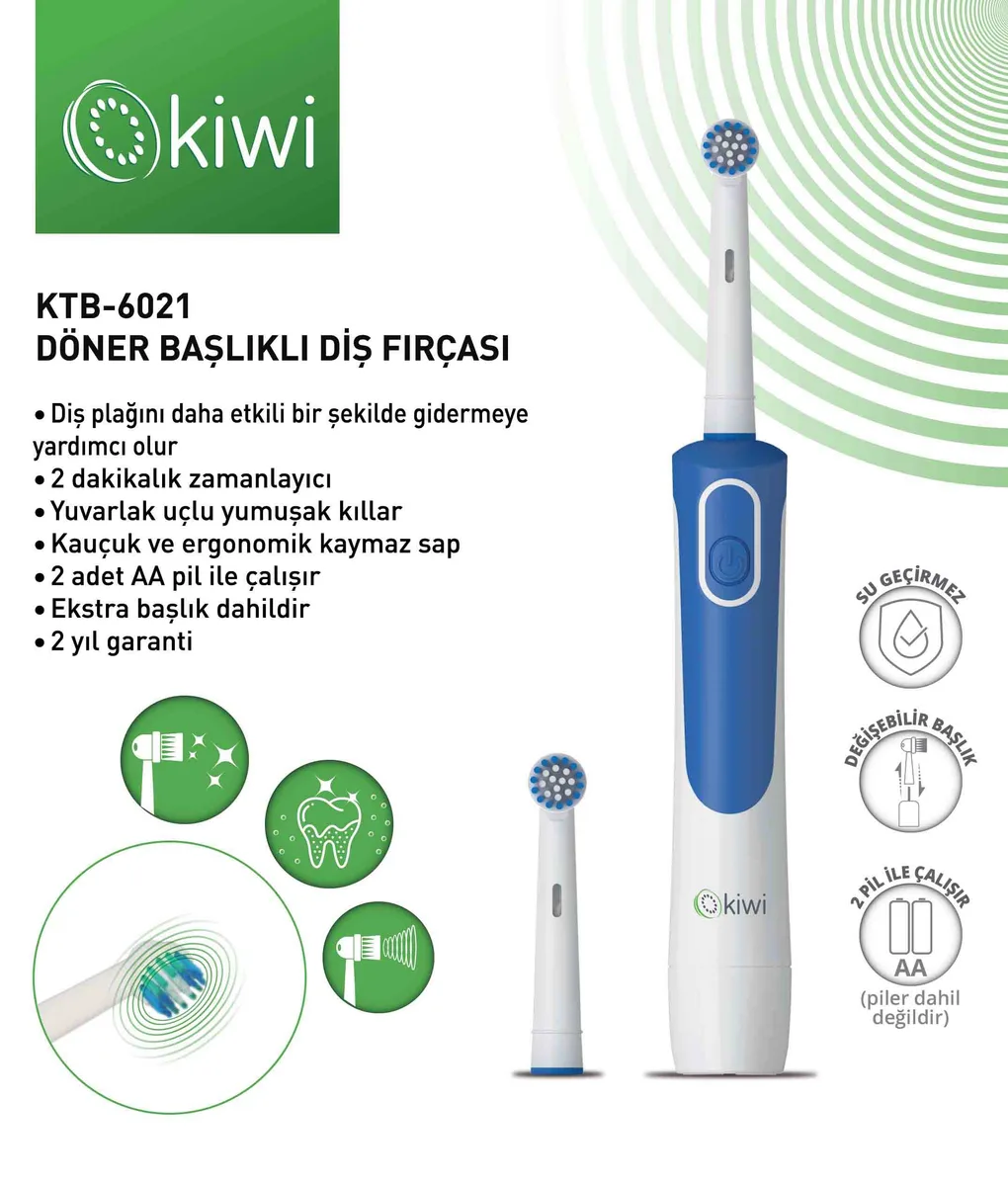 Kiwi Döner Başlıklı Diş Fırçası - Ktb-6021