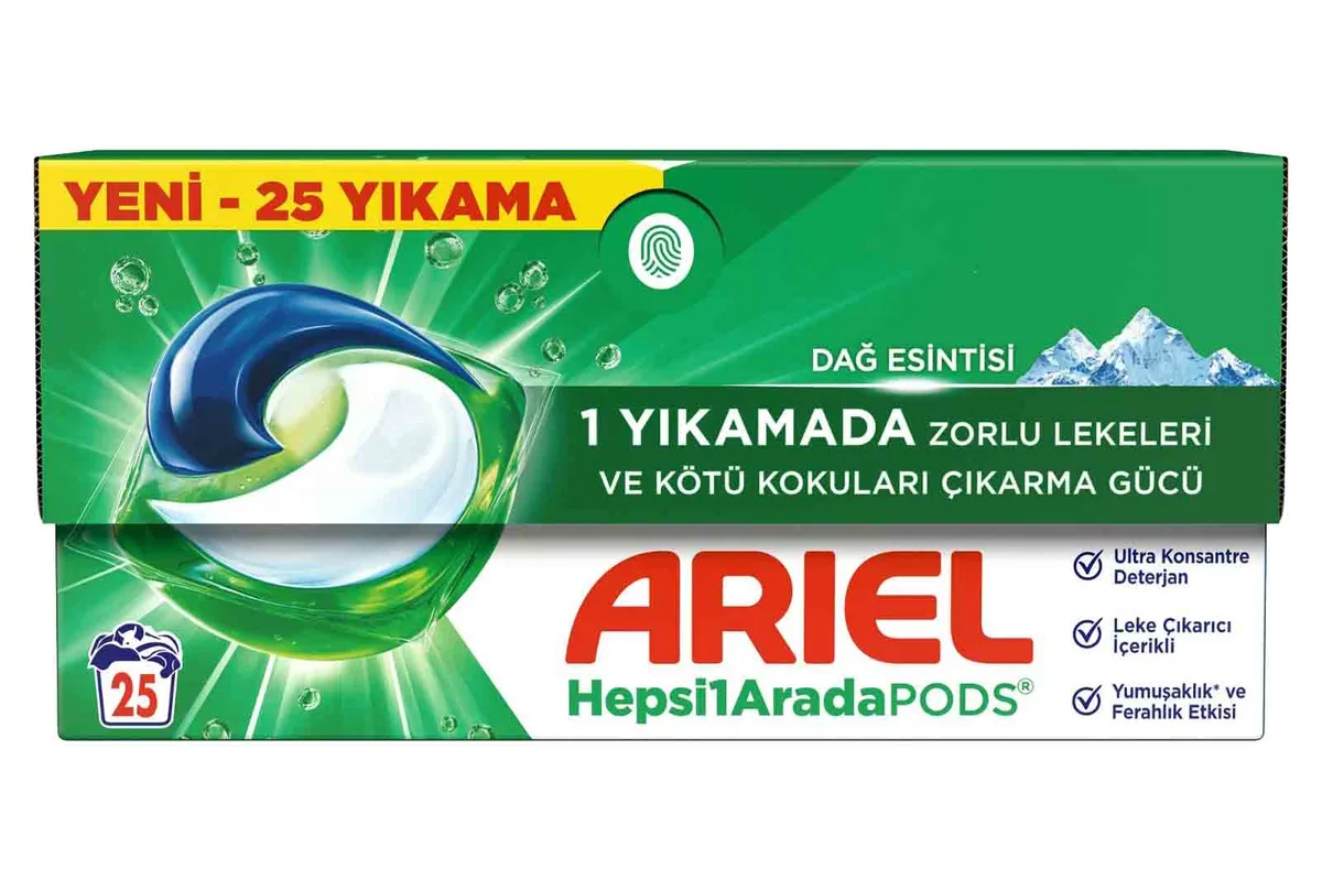 Ariel Pods Dağ Esintisi Kapsül 25 Yıkama