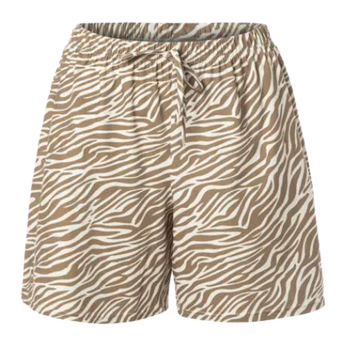 Koza Kadın Viskon Şort Zebra L-xl