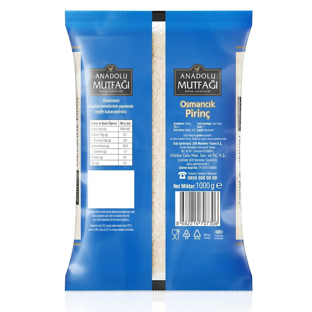 Anadolu Mutfağı Osmancık Pirinç 1 kg