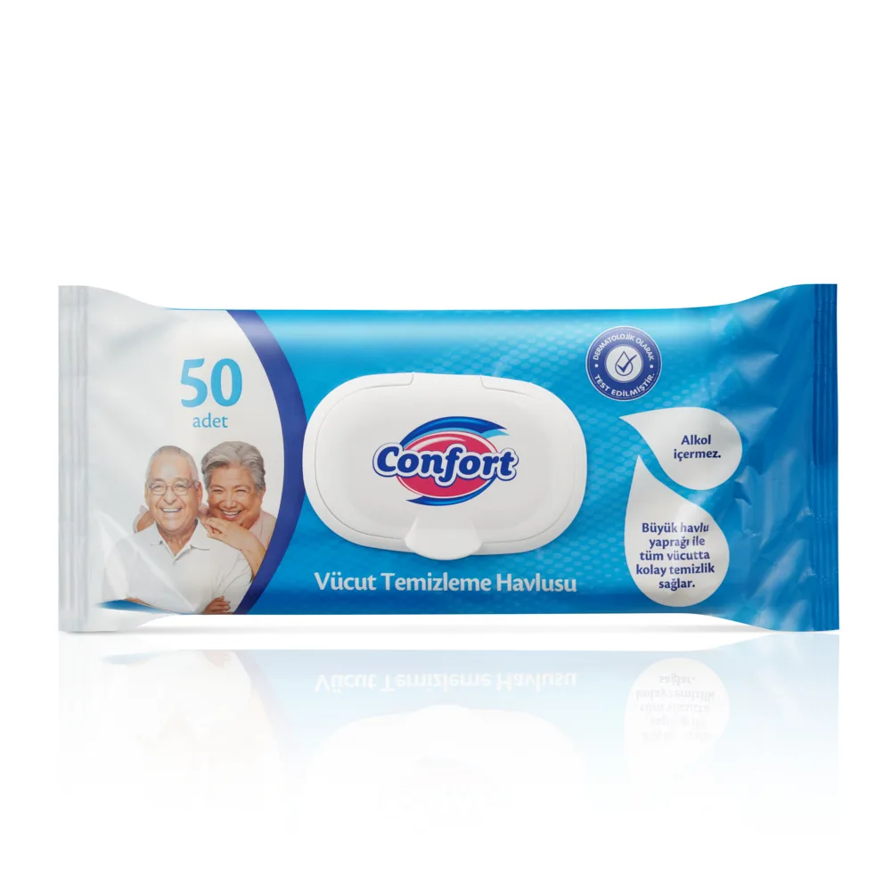 Confort Vücut Temizleme Havlusu 50 Adet