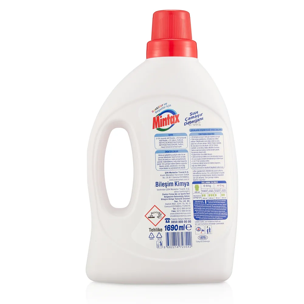 Mintax Sıvı Çamaşır Deterjanı 1690 ml